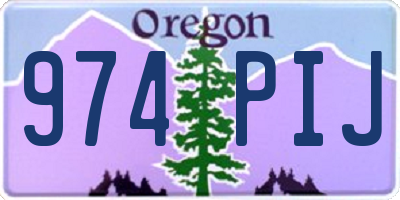 OR license plate 974PIJ