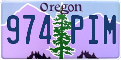 OR license plate 974PIM