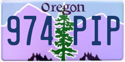 OR license plate 974PIP