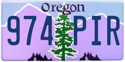OR license plate 974PIR