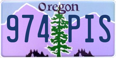 OR license plate 974PIS