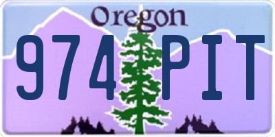 OR license plate 974PIT