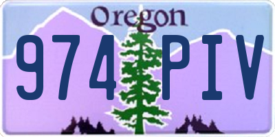 OR license plate 974PIV