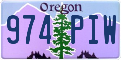OR license plate 974PIW