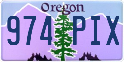 OR license plate 974PIX