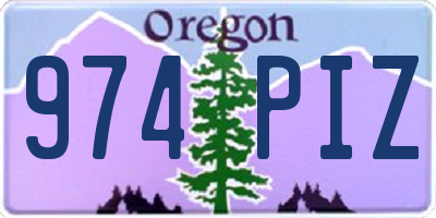 OR license plate 974PIZ