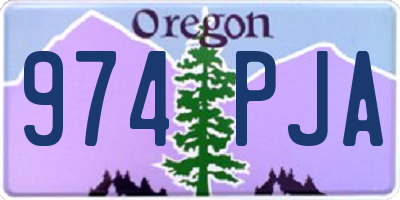 OR license plate 974PJA