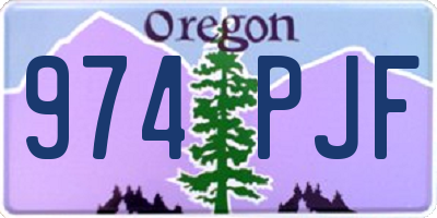 OR license plate 974PJF