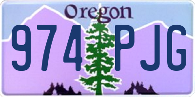 OR license plate 974PJG