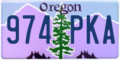 OR license plate 974PKA
