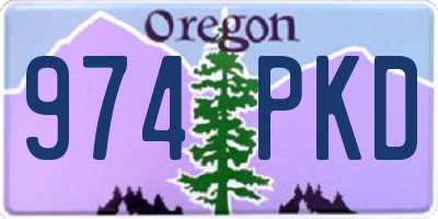 OR license plate 974PKD