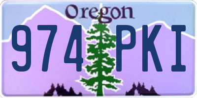 OR license plate 974PKI