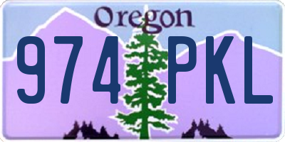 OR license plate 974PKL