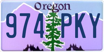 OR license plate 974PKY