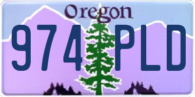 OR license plate 974PLD