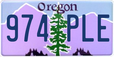 OR license plate 974PLE