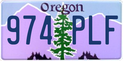 OR license plate 974PLF