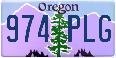 OR license plate 974PLG
