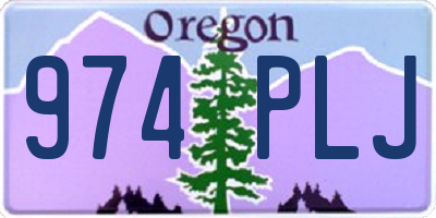OR license plate 974PLJ