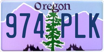 OR license plate 974PLK