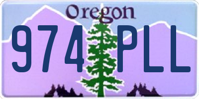 OR license plate 974PLL