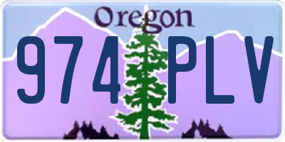 OR license plate 974PLV