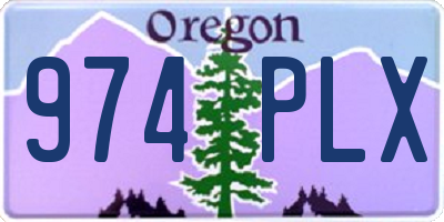 OR license plate 974PLX