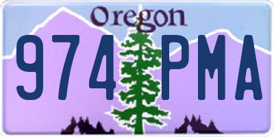 OR license plate 974PMA
