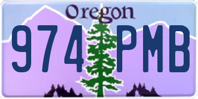 OR license plate 974PMB