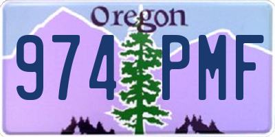 OR license plate 974PMF