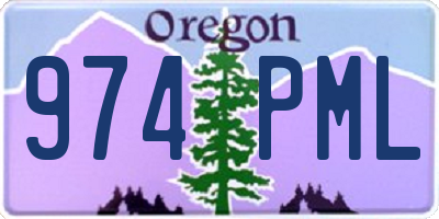 OR license plate 974PML