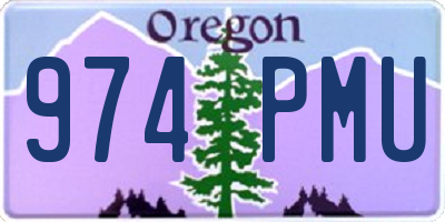 OR license plate 974PMU