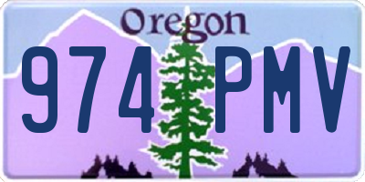 OR license plate 974PMV