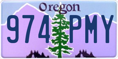OR license plate 974PMY