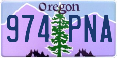 OR license plate 974PNA