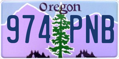 OR license plate 974PNB