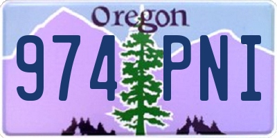 OR license plate 974PNI