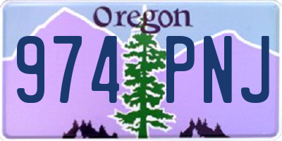 OR license plate 974PNJ