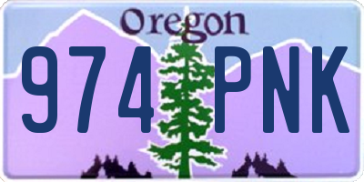 OR license plate 974PNK