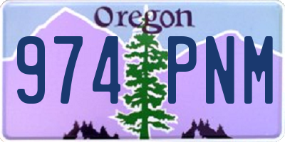 OR license plate 974PNM
