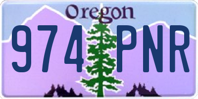 OR license plate 974PNR
