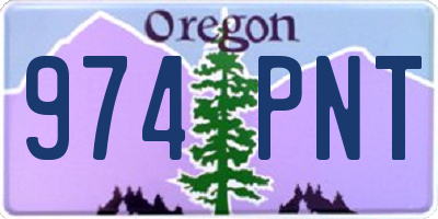 OR license plate 974PNT