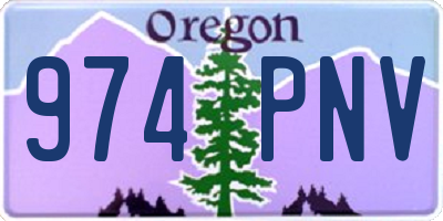 OR license plate 974PNV