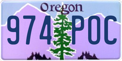OR license plate 974POC