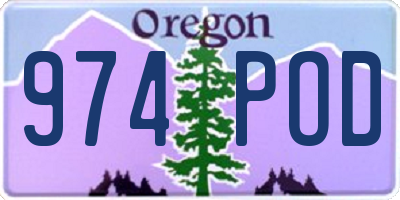 OR license plate 974POD