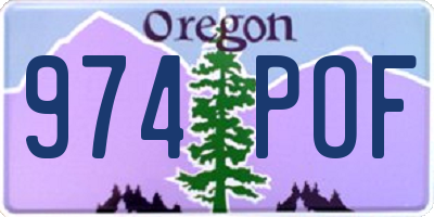 OR license plate 974POF