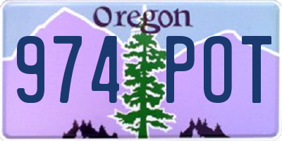 OR license plate 974POT