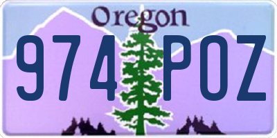 OR license plate 974POZ
