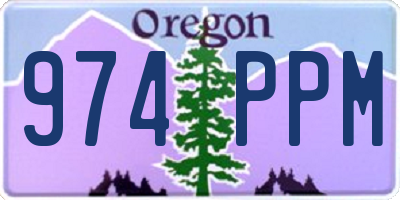 OR license plate 974PPM