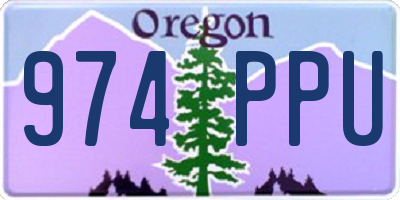 OR license plate 974PPU